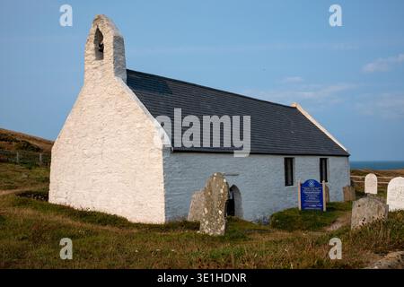 Holy Cross Church at Mwnt in Ceredigion West Wales Stock Photo