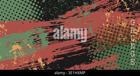 Abstract Grunge Background. Horizontal template. Stock Vector
