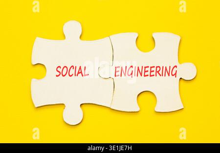Social engineering words symbol. Concept words Social engineering on ...