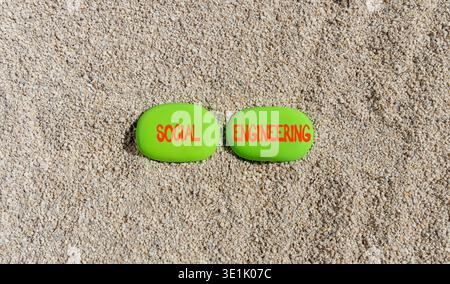 Social engineering words symbol. Concept words Social engineering on ...