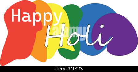 Happy Holi colorful festival illustration Stock Vector