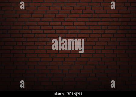 Textured red brick wall background with dark mortar joints, suitable for various design applications and interior decoration projects Stock Photo