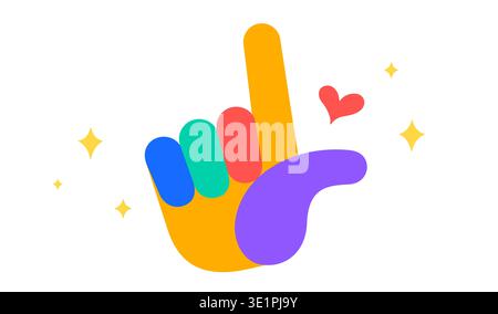 Love gesture. Hand sign for love symbol Stock Vector