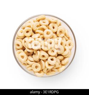 Bowl with corn rings isolated on white Stock Photo