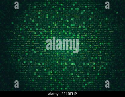 programming code in futuristic style background Stock Vector