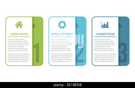 Infographic elements with numbers, icons and place for your text, workflow, process chart, steps or options, vector eps10 illustration Stock Vector