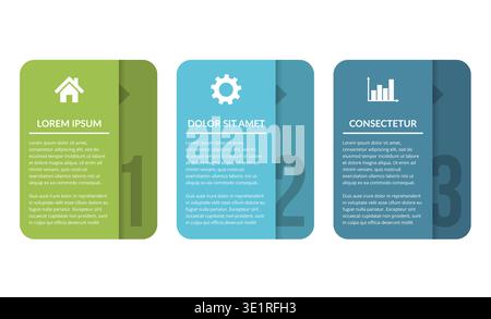 Infographic elements with numbers, icons and place for your text, workflow, process chart, steps or options, vector eps10 illustration Stock Vector