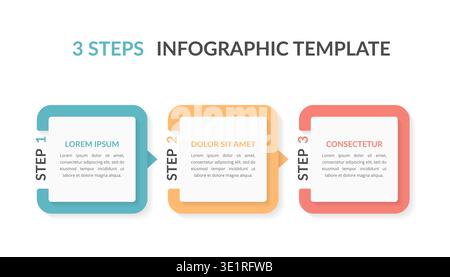 Infographic template with three elements with numbers and place for your text, workflow, process chart, steps or options, vector eps10 illustration Stock Vector