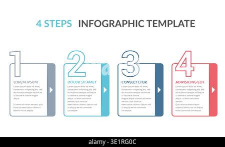 Infographic elements with numbers and place for your text, workflow, process chart, four steps or options, vector eps10 illustration Stock Vector