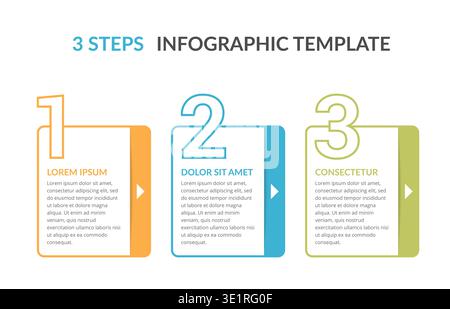 Infographic template with three elements with numbers and place for your text, workflow, process chart, steps or options, vector eps10 illustration Stock Vector