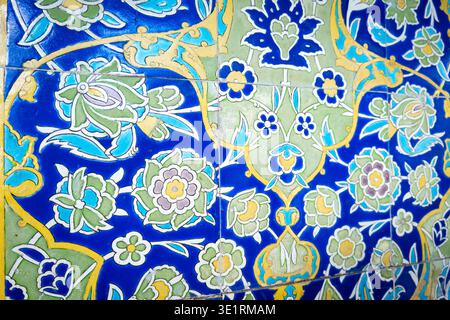 traditional turkish ceramic tile design. Ottoman ceramic tiles Stock Photo