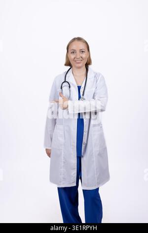 Female doctor posing with crossed arms Stock Photo