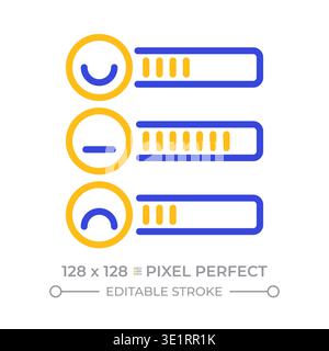 Poll pixel perfect two color line icon Stock Vector