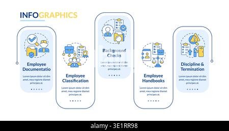 Common HR compliance issues rectangle infographic vector Stock Vector