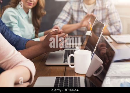 Programmers working in software developing company Stock Photo