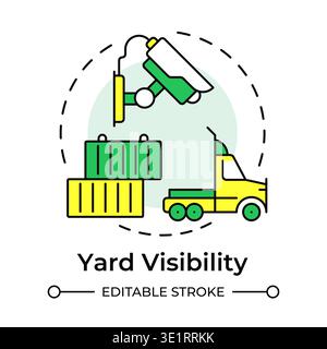 Yard visibility multi color concept icon Stock Vector
