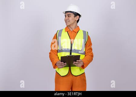 Professional worker holding a digital tablet in hands Stock Photo