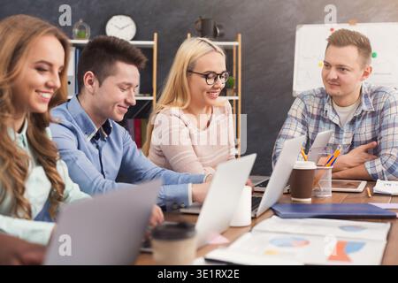 Programmers working in software developing company Stock Photo