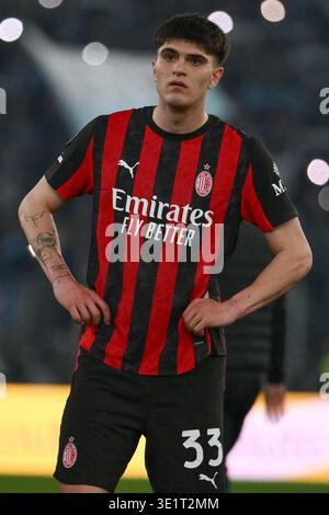 Davide Bartesaghi of Ac Milan looks dejected during the Serie A match ...