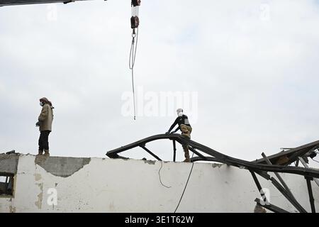 Kabul, Afghanistan. 17th Mar, 2026. Emergency personnel work at the Omid Addiction Treatment Hospital in Kabul, Afghanistan, March 17, 2026. Pakistan's air force carried out an airstrike late Monday night targeting the drug addiction treatment hospital in the Afghan capital of Kabul, killing at least 400 people and injuring around 250 others, an Afghan official said Tuesday. Meanwhile, Pakistan on Monday refuted the Afghan government's claim, saying the country targeted military installations and terrorist support infrastructure in Afghanistan. Credit: Zhang Yibin/Xinhua/Alamy Live News Stock Photo