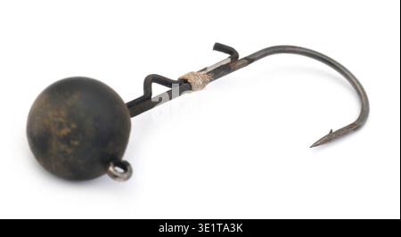 Jighead hook for catching predatory fish Stock Photo
