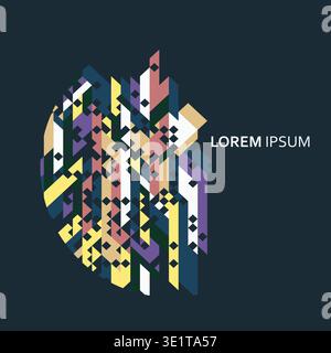 Dynamic design and vivid palette create a contemporary aesthetic perfect for social media graphics flyers and creative templates Stock Vector