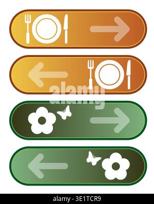 Set of colorful graphic labels Stock Vector