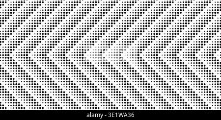 Arrow halftone background featuring dot gradient pattern. Digital forward motion with circular fade effect, perfect for dynamic navigation and progress graphics. Stock Vector