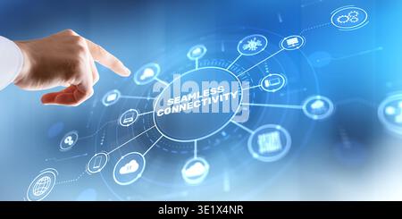 A global network of digital connections enabling effortless communication and data exchange worldwide. Stock Photo