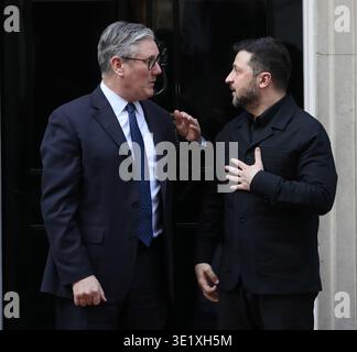 London, UK. 17th Mar, 2026. British Prime Minister Keir Starmer greets Ukraine's President Volodymyr Zelenskyy at No.10 Downing Street to discuss the ongoing war in Ukraine in London on Tuesday March 17, 2026. Photo by Hugo Philpott/UPI Credit: UPI/Alamy Live News Stock Photo