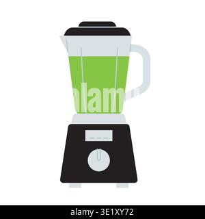 kitchen blender with green smoothie icon- Vector Illustration Stock Vector