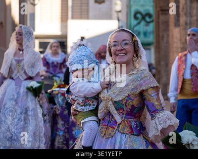 VALENCIA, SPAIN - MARCH 18, 2026: The monumental Falla Sueca-Literato ...