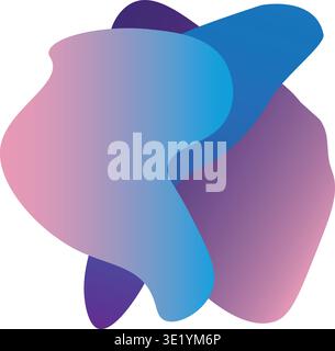 Abstract gradient background in purple, pink and blue colors Stock Vector