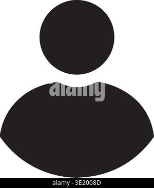 Flat user profile avatar silhouette icon for account and identity Stock Vector