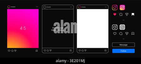 Social media instagram template Stock Vector