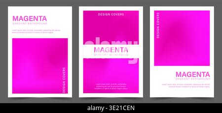 Fuchsia gradient. Abstract fluid magenta art print background for modern exhibition posters. Vector illustration Stock Vector