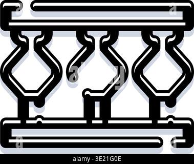 Wrought Iron Balcony Railing Icon Stock Vector Image & Art - Alamy