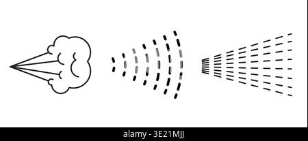 Spray icon set. Water drop hairspray Stock Vector