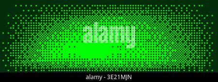 Dither bitmap background in green display color Stock Vector
