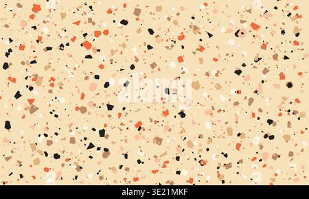 Terrazzo background pattern. Marble floor texture of granite Stock Vector