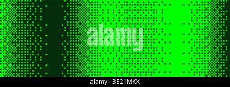 Dither bitmap vector texture. Abstract green gradient transition Stock Vector