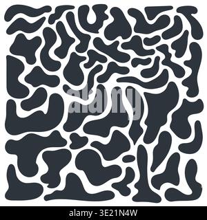 Irregular blobs background. Set of abstract organic shapes Stock Vector