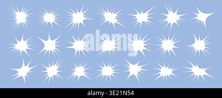 Trendy Y2k star shape collection. Simple funky groovy abstract shapes set. Stock Vector