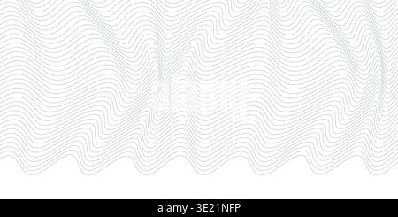 Abstract minimal background with thin wavy lines. Dynamic stripes pattern Stock Vector