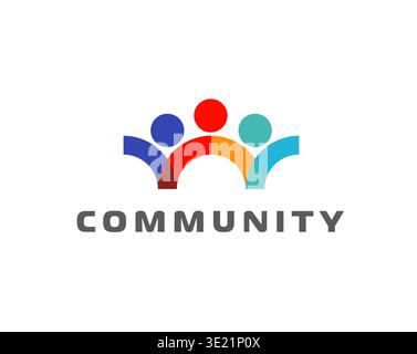 Community, business teamwork people connect icon Stock Vector