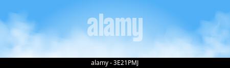 Sunny day background with blue sky and beautiful white clouds Stock Vector