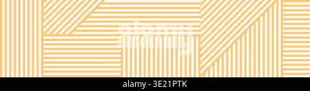 Spaghetti background. Abstract yellow geometric pattern with macaroni. Pasta poster Stock Vector