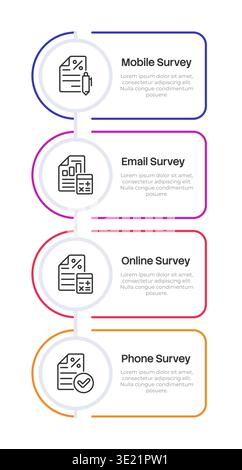 4 steps of the loan approval process infographic 4 steps Stock Vector