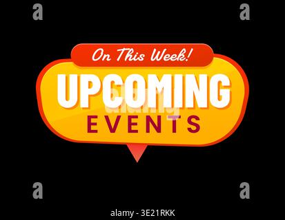 Save the date badge, upcoming event calendar label Stock Vector