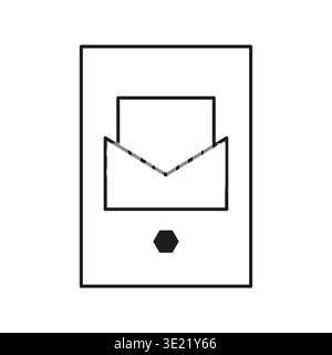 Professional mail envelope. Postal Vector symbol. Personal letter illustration. High quality blank white background. EPS 10. Stock Vector